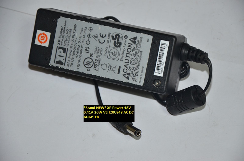 *Brand NEW* 48V 0.41A XP Power VEH20US48 20W AC DC ADAPTER 5.5*2.5